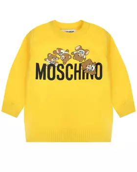 Свитшот с лого, желтый Moschino