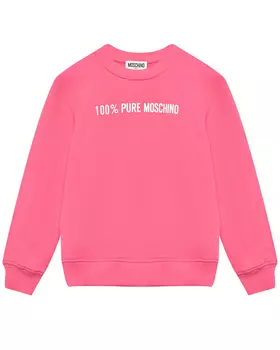 Свитшот с принтом "100% Pure Moschino", розовый
