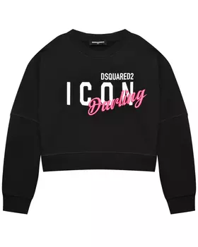 Свитшот с принтом "ICON Darling", черный Dsquared2