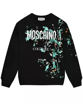 Свитшот с принтом "кляксы" Moschino