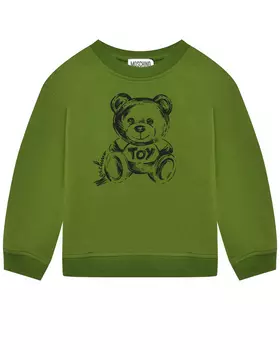 Свитшот с принтом "медвежонок", салатовый Moschino