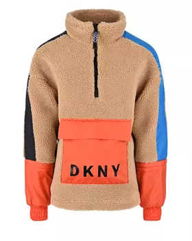 Свитшот с воротом на молнии DKNY детский