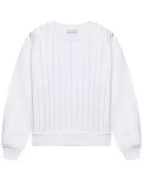 Свитшот со стразами, белый Ermanno Scervino