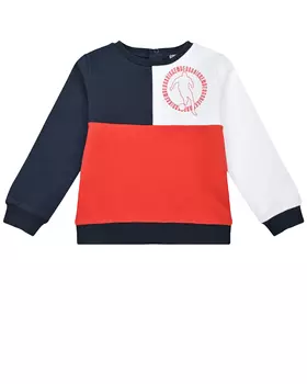 Свитшот в стиле color block Bikkembergs детский