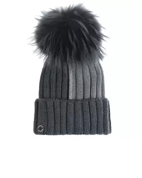 Темно-серая шапка со стразами Joli Bebe детское