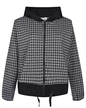 Темно-серая толстовка-худи в клетку Deha