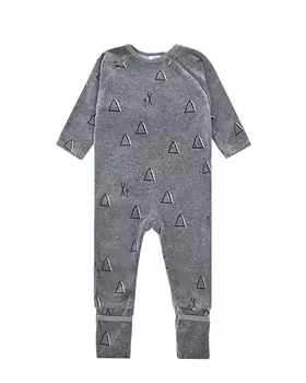 Темно-серый велюровый комбинезон Sanetta детское