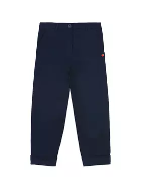 Темно-синие брюки с красной пуговицей Monnalisa детское