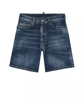 Темно-синие джинсовые бермуды Dsquared2
