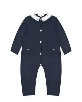Темно-синий комбинезон с белым воротником Tartine et Chocolat детское