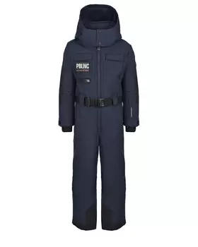 Темно-синий комбинезон с черными вставками Poivre Blanc детское