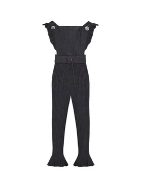 Темно-синий комбинезон с оборками Scotch&amp;Soda детское