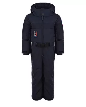 Темно-синий комбинезон с вышивкой Poivre Blanc детское