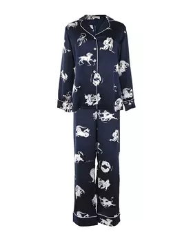 Темно-синий шелковый комплект Olivia von Halle