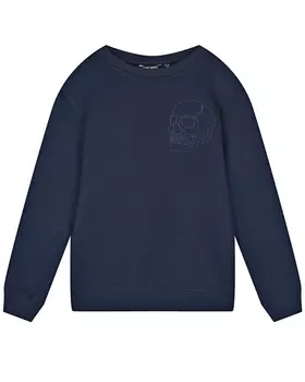 Темно-синий свитшот с принтом "череп" Antony Morato детское