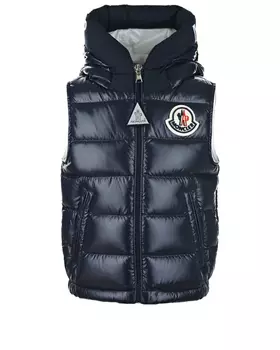 Темно-синий жилет на пуху Moncler детское