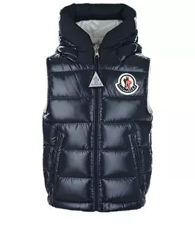 Темно-синий жилет на пуху Moncler детское