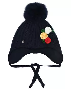 Темно-синяя шапка с аппликацией Chobi детское