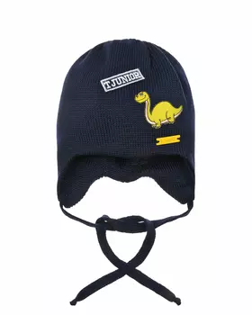 Темно-синяя шапка с нашивкой "динозавр" Il Trenino детское