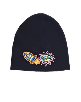 Темно-синяя шапка с нашивкой "ракета" Regina детское