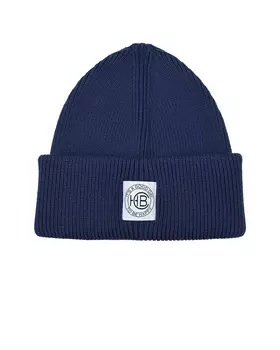 Темно-синяя шапка с отворотом Chobi