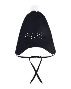 Темно-синяя шапка с жемчужинами Il Trenino детское