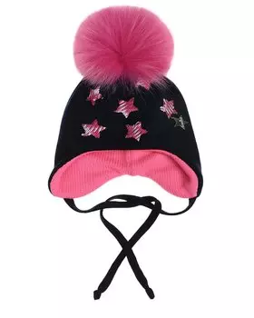 Темно-синяя шапка со звездами из пайеток Il Trenino детское