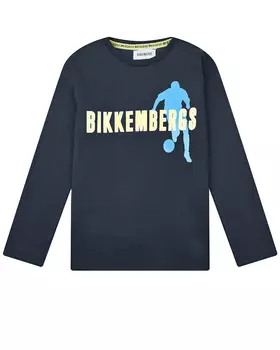 Темно-синяя толстовка с лого Bikkembergs детское