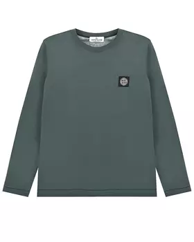 Темно-зеленая толстовка с лого Stone Island детское