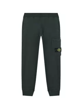 Темно-зеленые спортивные брюки Stone Island детское