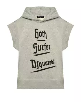 Толстовка-худи без рукавов, серая Dsquared2