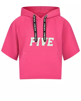 Толстовка-худи цвета фуксии с принтом "FIVE" 5 Preview