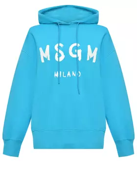Толстовка-худи, лого на груди MSGM