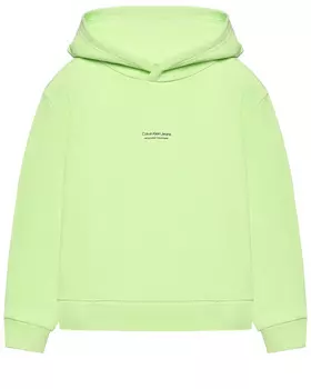 Толстовка-худи oversize, салатовая Calvin Klein