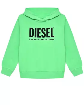 Толстовка-худи с капюшоном и лого Diesel