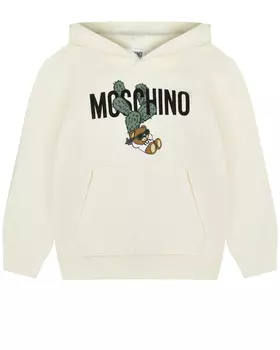 Толстовка-худи с принтом "лого и кактус" Moschino