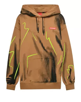 Толстовка-худи с рисунком граффити, коричневая SprayGround