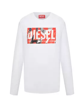Толстовка с лого в прямоугольнике Diesel