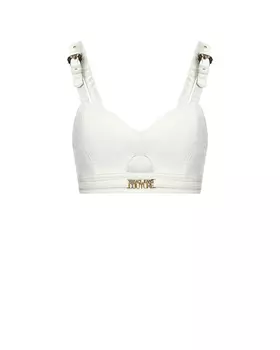 Топ-бра с пряжками на бретелях Versace Jeans Couture