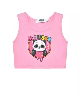 Топ, принт панда в пончике Mousse kids