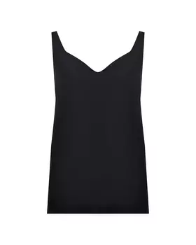 Топ шелковый на лямках, черный Panicale
