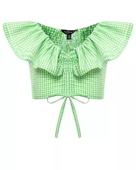 Топ в клетку, зеленый Dan Maralex