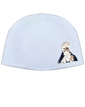 Трикотажная шапка с декором "принц бульдог" Story Loris