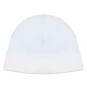 Трикотажная шапка с отворотом, голубая Lyda Baby