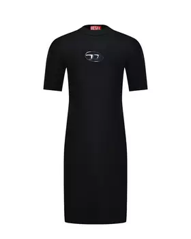 Трикотажное платье, черный металлик Diesel