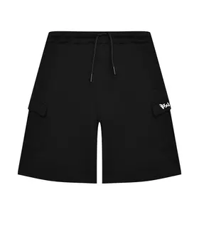 Трикотажные бермуды-карго, черные Disclaimer