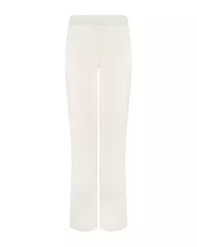 Трикотажные брюки молочного цвета Pietro Brunelli