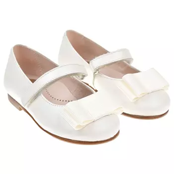 Туфли перламутрового цвета с бантиком Beberlis детские