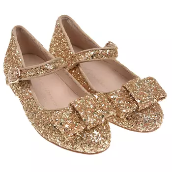 Туфли с золотистым глиттером Age of Innocence детские