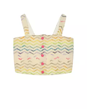 Твидовый топ с разноцветными зигзагами Missoni